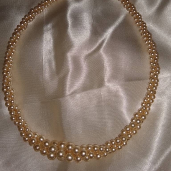 VINTAGE NAPIER Signed 3 Strand Necklace - Picture 5 of 9